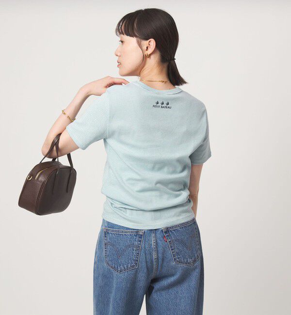 UNITED ARROWS green label relaxing「【別注】＜PETIT BATEAU＞ショートスリーブ プリント Tシャツ」|Tシャツ・カットソー|LT.BLUE