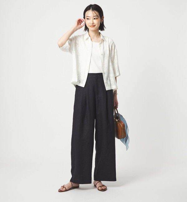 UNITED ARROWS green label relaxing「カット ジャガード ショートスリーブ シャツ」|シャツ・ブラウス|