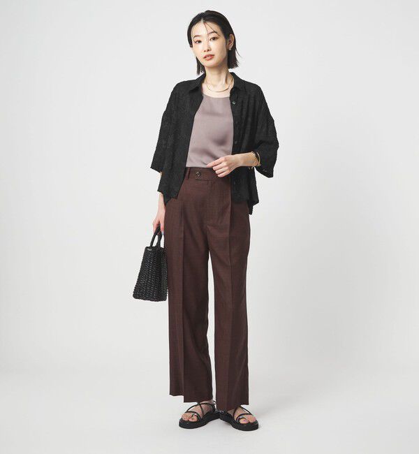 UNITED ARROWS green label relaxing「カット ジャガード ショートスリーブ シャツ」|シャツ・ブラウス|