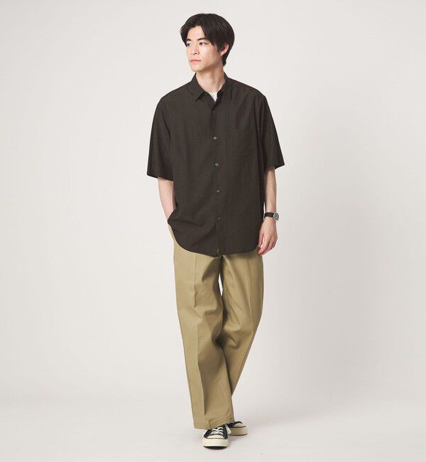 UNITED ARROWS green label relaxing「シアー ギンガムチェック ジャストルーズ 半袖 シャツ」|シャツ・ブラウス|