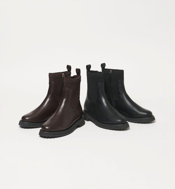 UNITED ARROWS green label relaxing「ストレッチ ショートブーツ / サイドゴア / 撥水」|ロングブーツ|