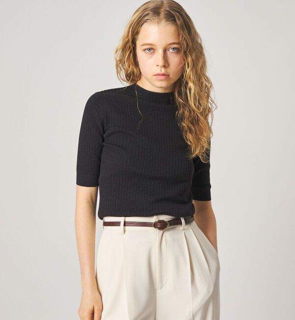 STEVEN ALAN「＜Steven Alan＞ボトルネック ハーフスリーブ ニット」|ニット・セーター|