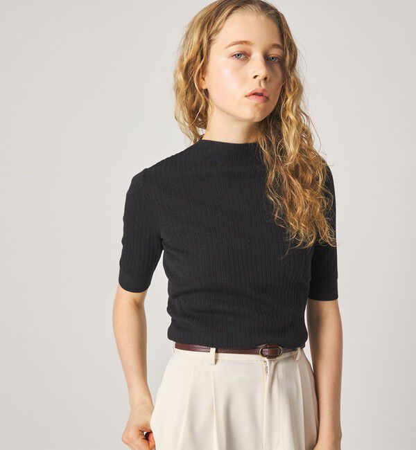 STEVEN ALAN「＜Steven Alan＞ボトルネック ハーフスリーブ ニット」|ニット・セーター|