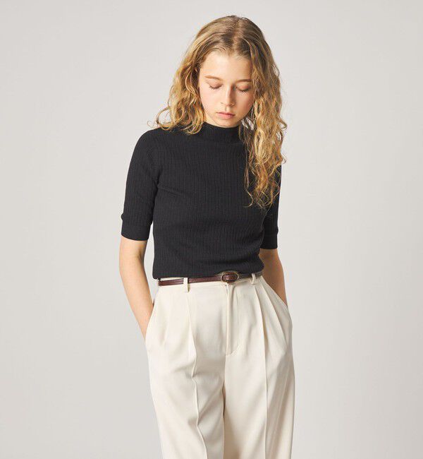 STEVEN ALAN「＜Steven Alan＞ボトルネック ハーフスリーブ ニット」|ニット・セーター|
