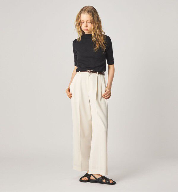 STEVEN ALAN「＜Steven Alan＞ボトルネック ハーフスリーブ ニット」|ニット・セーター|