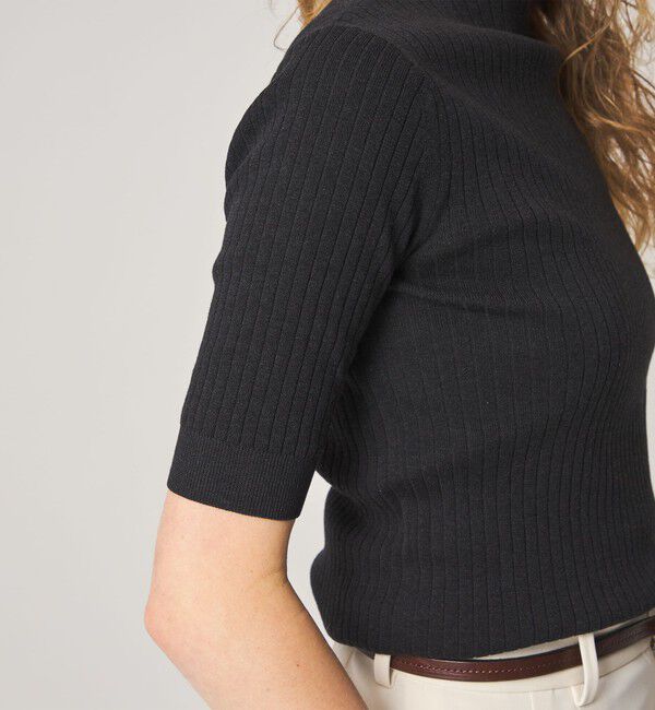STEVEN ALAN「＜Steven Alan＞ボトルネック ハーフスリーブ ニット」|ニット・セーター|