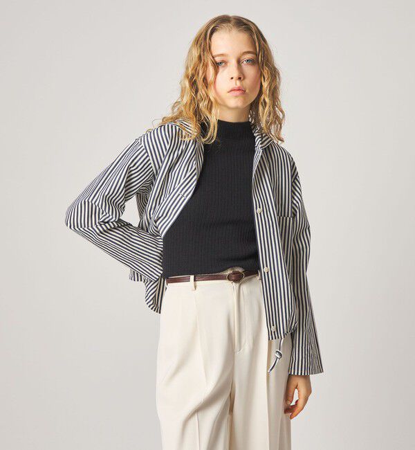 STEVEN ALAN「＜Steven Alan＞ボトルネック ハーフスリーブ ニット」|ニット・セーター|