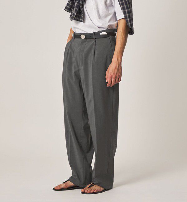 STEVEN ALAN「＜Steven Alan＞ RENURMY アウト ワンプリーツ スラックス」|スラックス|