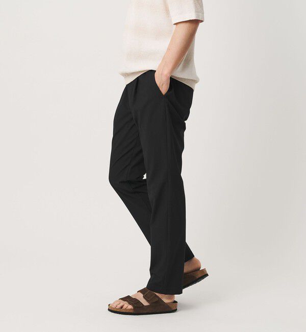 BEAUTY&YOUTH UNITED ARROWS「クールタッチ TR 1プリーツ イージーパンツ NO.5 ストレッチ 接触冷感」|チノ|