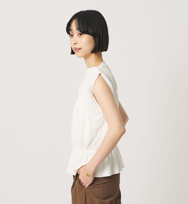 BEAUTY&YOUTH UNITED ARROWS「【WEB限定 Wardrobe DAILY MINIMAL】シャーリング ノースリーブトップス」|Tシャツ・カットソー|