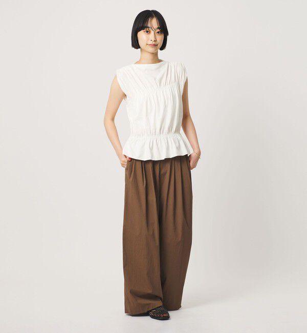 BEAUTY&YOUTH UNITED ARROWS「【WEB限定 Wardrobe DAILY MINIMAL】シャーリング ノースリーブトップス」|Tシャツ・カットソー|