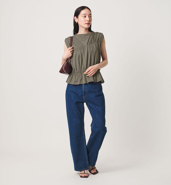 BEAUTY&YOUTH UNITED ARROWS「【WEB限定 Wardrobe DAILY MINIMAL】シャーリング ノースリーブトップス」|Tシャツ・カットソー|