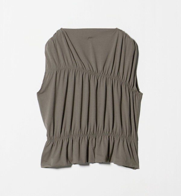 BEAUTY&YOUTH UNITED ARROWS「【WEB限定 Wardrobe DAILY MINIMAL】シャーリング ノースリーブトップス」|Tシャツ・カットソー|