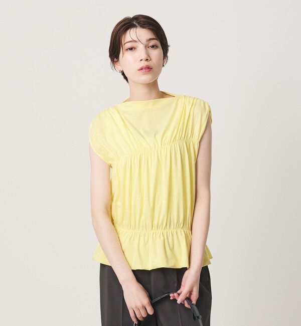 BEAUTY&YOUTH UNITED ARROWS「【WEB限定 Wardrobe DAILY MINIMAL】シャーリング ノースリーブトップス」|Tシャツ・カットソー|