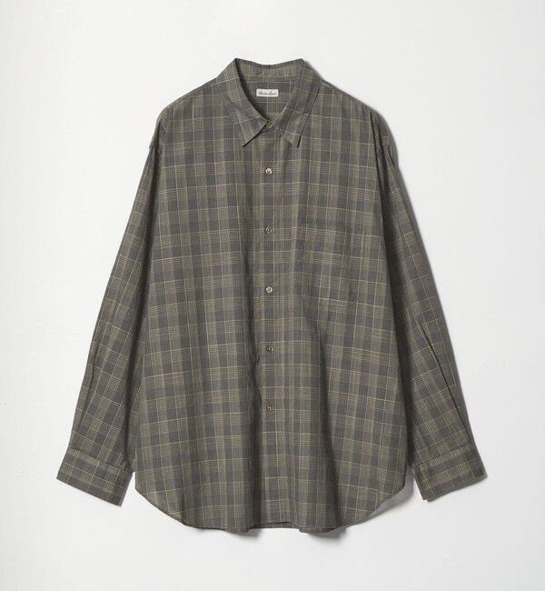 STEVEN ALAN「＜Steven Alan＞ スラブ チェック レギュラーカラー シャツ LOOSE」|シャツ・ブラウス|OLIVE