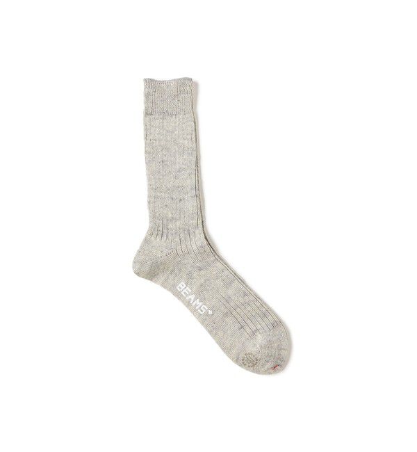 BEAMS PLUS「BEAMS PLUS｜New Linen Socks｜メンズ 靴下 ソックス｜リネン 混紡｜涼感 シャリ感｜リブ編み｜」|ソックス|SILVER