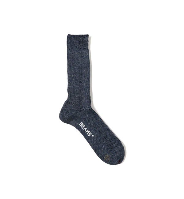 BEAMS PLUS「BEAMS PLUS｜New Linen Socks｜メンズ 靴下 ソックス｜リネン 混紡｜涼感 シャリ感｜リブ編み｜」|ソックス|INDIGO