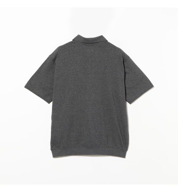 BEAMS「BEAMS｜メッシュ ボーダー ポロ【ワイドフィット】｜メンズ ポロシャツ トップス｜清涼感 」|ポロシャツ|