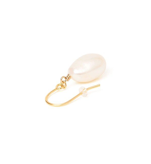 SHIPS any「SALON: 淡水パール シンプル フックピアス」|ピアス|