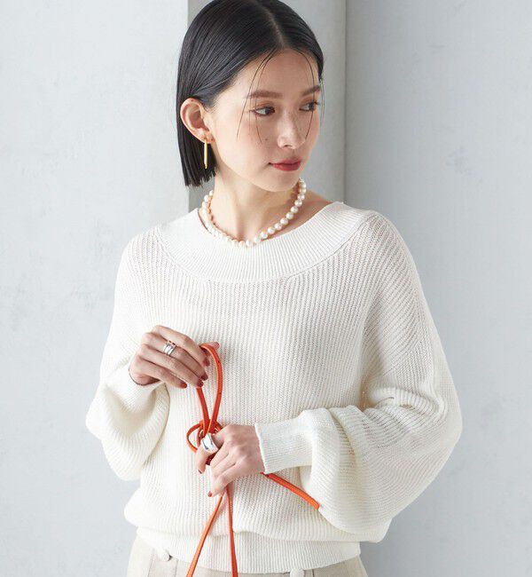 SHIPS for women「〈手洗い可能〉ペーパー コットン プルオーバー 24SS ◇」|ニット・セーター|