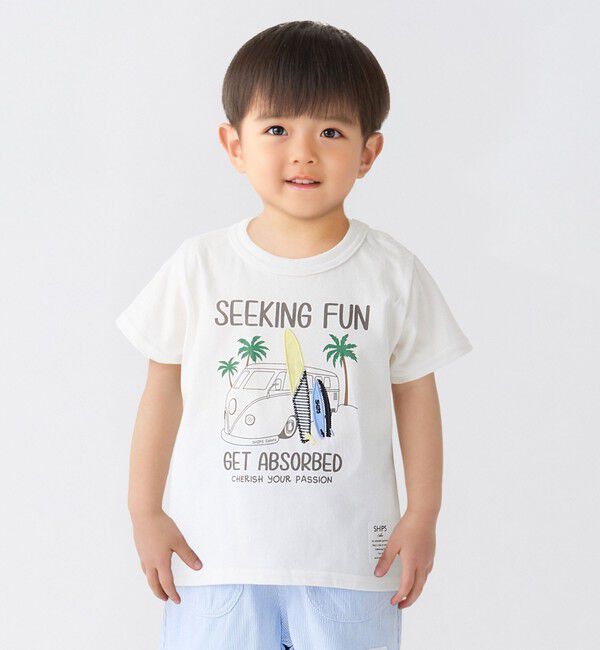 SHIPS Colors 「SHIPS Colors:80～130cm / パッチワーク プリント Tシャツ◇」|Tシャツ・カットソー|ライトホワイト