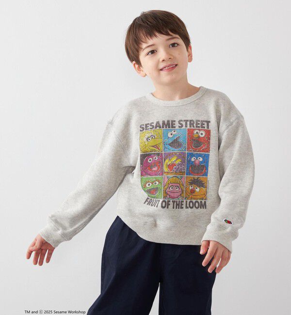 SHIPS any「SESAME STREET meets FRUIT OF THE LOOM: ブロック プリント スウェット<KIDS>」|スウェット・ジャージ|