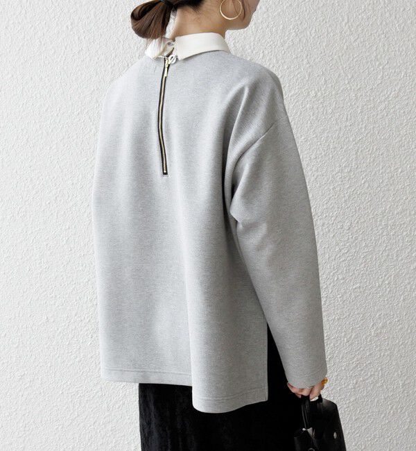 SHIPS any「SHIPS any:〈洗濯機可能〉ダンボール バイカラー プルオーバー」|Tシャツ・カットソー|