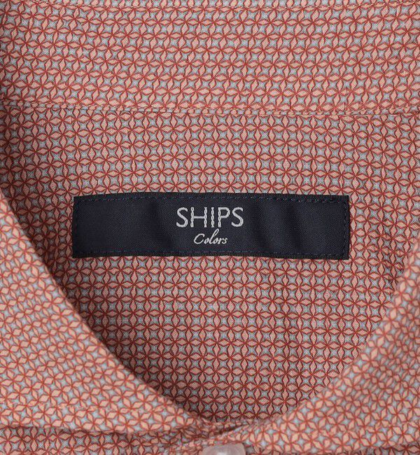 SHIPS Colors 「SHIPS Colors:リップル プリント ワイドカラー ショートスリーブ シャツ」|シャツ・ブラウス|