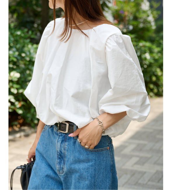 OUTDOOR PRODUCTS Usual Things「バックリボンボリュームスリーブブラウス」|シャツ・ブラウス|
