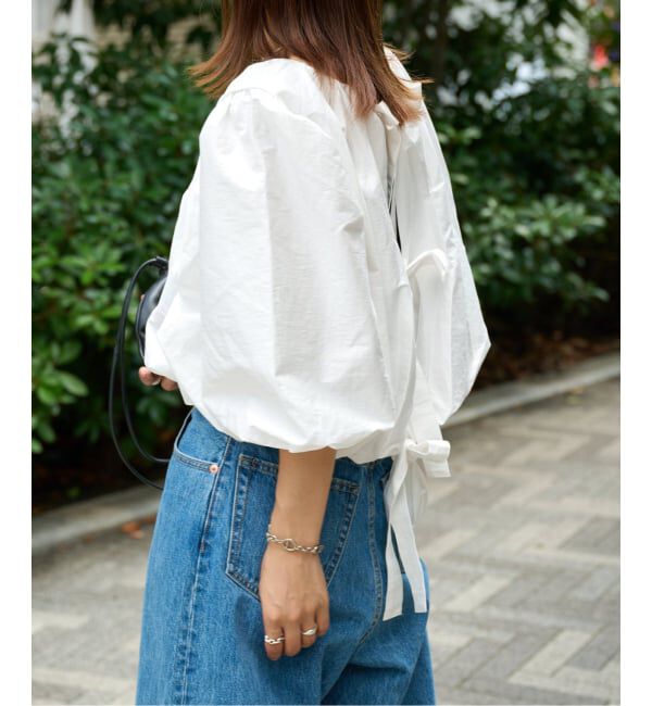 OUTDOOR PRODUCTS Usual Things「バックリボンボリュームスリーブブラウス」|シャツ・ブラウス|