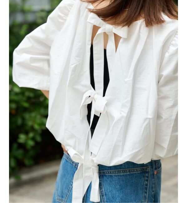 OUTDOOR PRODUCTS Usual Things「バックリボンボリュームスリーブブラウス」|シャツ・ブラウス|