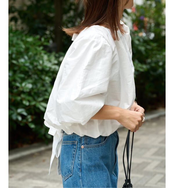 OUTDOOR PRODUCTS Usual Things「バックリボンボリュームスリーブブラウス」|シャツ・ブラウス|