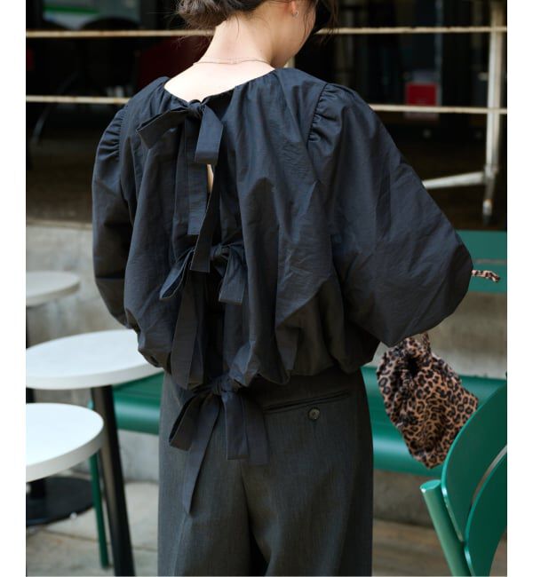 OUTDOOR PRODUCTS Usual Things「バックリボンボリュームスリーブブラウス」|シャツ・ブラウス|