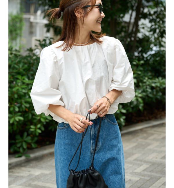 OUTDOOR PRODUCTS Usual Things「バックリボンボリュームスリーブブラウス」|シャツ・ブラウス|