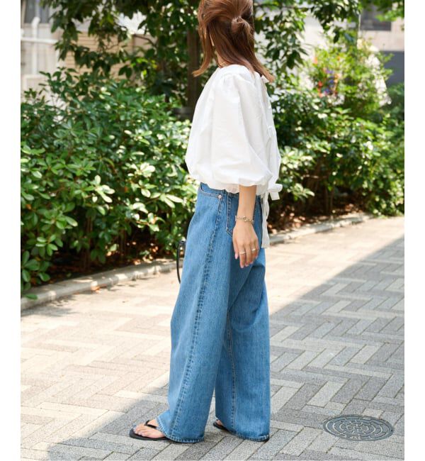 OUTDOOR PRODUCTS Usual Things「バックリボンボリュームスリーブブラウス」|シャツ・ブラウス|
