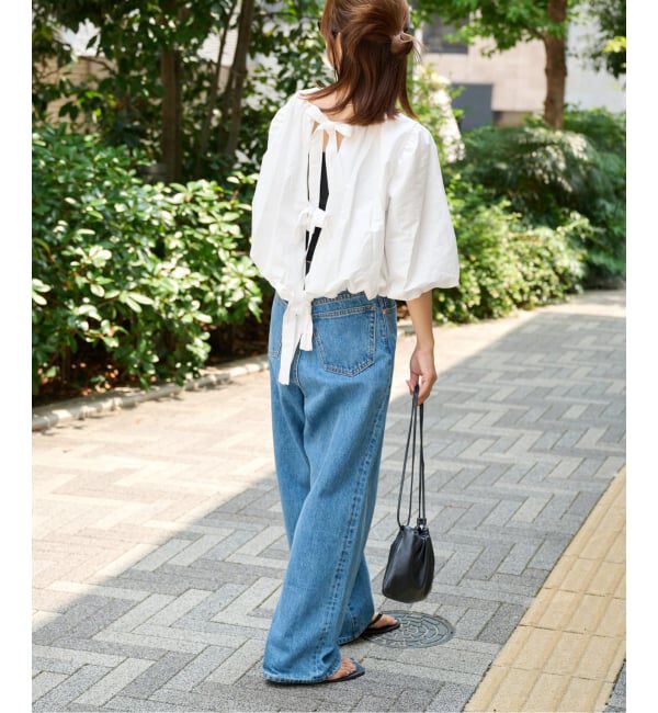 OUTDOOR PRODUCTS Usual Things「バックリボンボリュームスリーブブラウス」|シャツ・ブラウス|