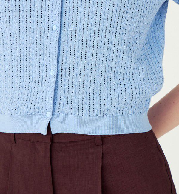 Ballsey「ミニケーブル ショートスリーブカーディガン」|カーディガン|