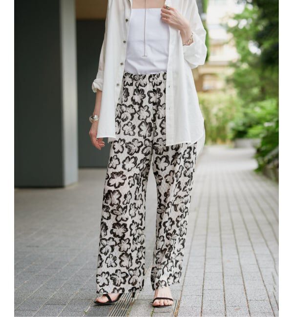 VERMEIL par iena「《手洗い可》Shadow Bloom パンツ」|その他|