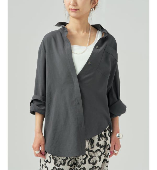 VERMEIL par iena「Airy Over シャツ」|シャツ・ブラウス|グレー