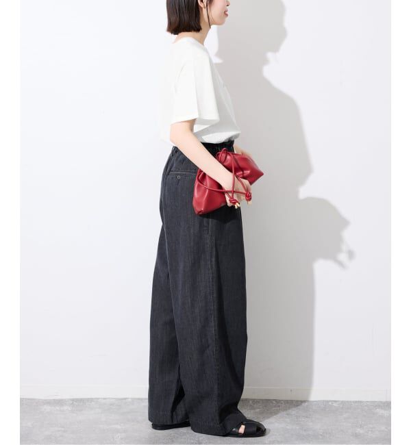 SLOBE IENA「La Hutte/ラ ユット SLOBE別注 ロゴTシャツ」|Tシャツ・カットソー|