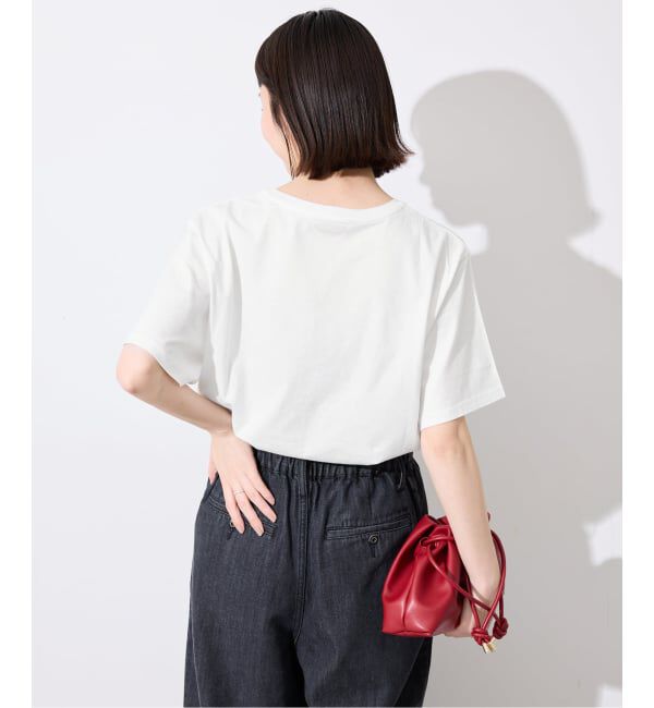 SLOBE IENA「La Hutte/ラ ユット SLOBE別注 ロゴTシャツ」|Tシャツ・カットソー|