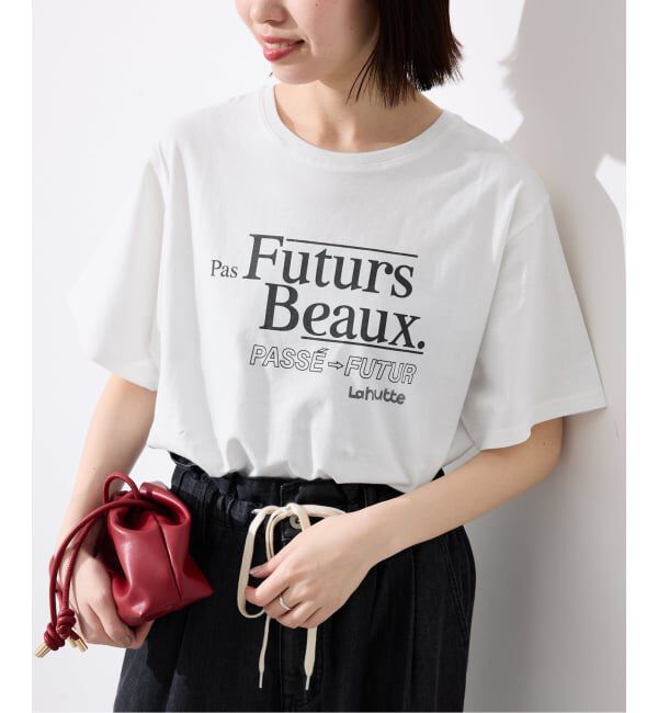 SLOBE IENA「La Hutte/ラ ユット SLOBE別注 ロゴTシャツ」|Tシャツ・カットソー|