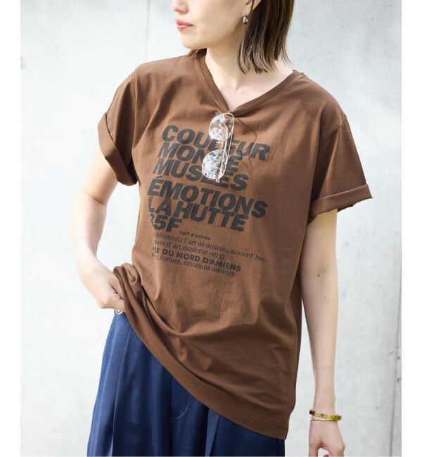 SLOBE IENA「La Hutte/ラ ユット SLOBE別注 ロゴTシャツ」|Tシャツ・カットソー|