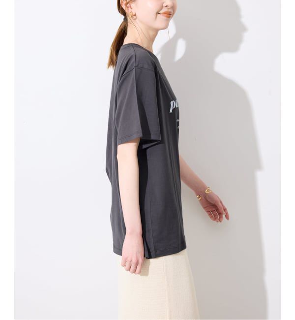 SLOBE IENA「La Hutte/ラ ユット SLOBE別注 ロゴTシャツ」|Tシャツ・カットソー|