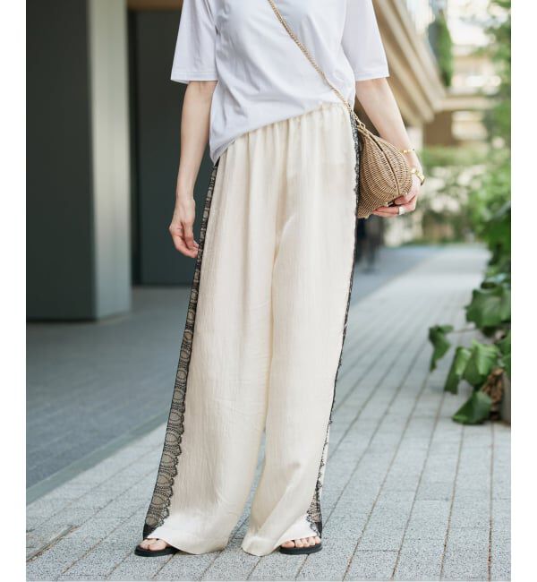 VERMEIL par iena「Side Lace リラックスパンツ」|その他|