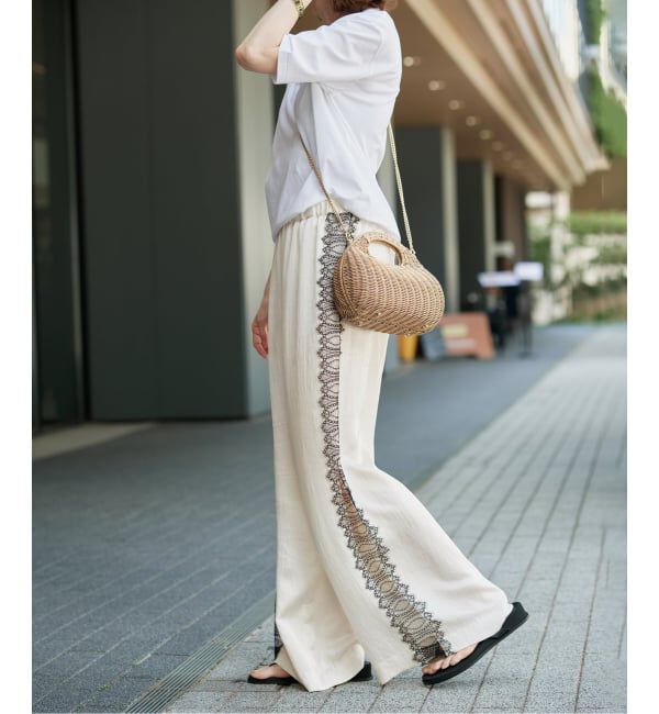 VERMEIL par iena「Side Lace リラックスパンツ」|その他|