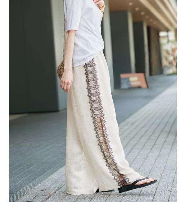 VERMEIL par iena「Side Lace リラックスパンツ」|その他|