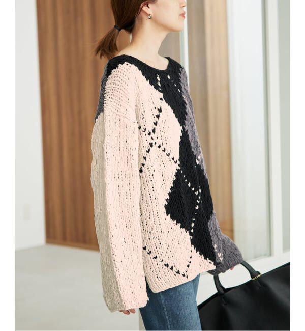SLOBE IENA「《予約》アーガイルハンドニット」|ニット・セーター|