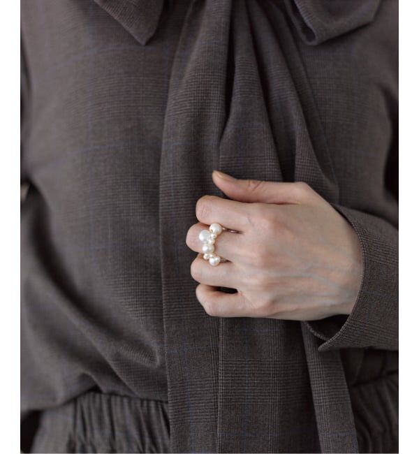 VERMEIL par iena「Junco Paris ジュンコパリ 1連パールリング BA26P-VM2-A」|リング|