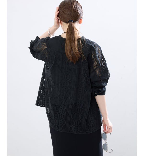 IENA「《手洗い可》ENレースパッチワークブラウス」|シャツ・ブラウス|